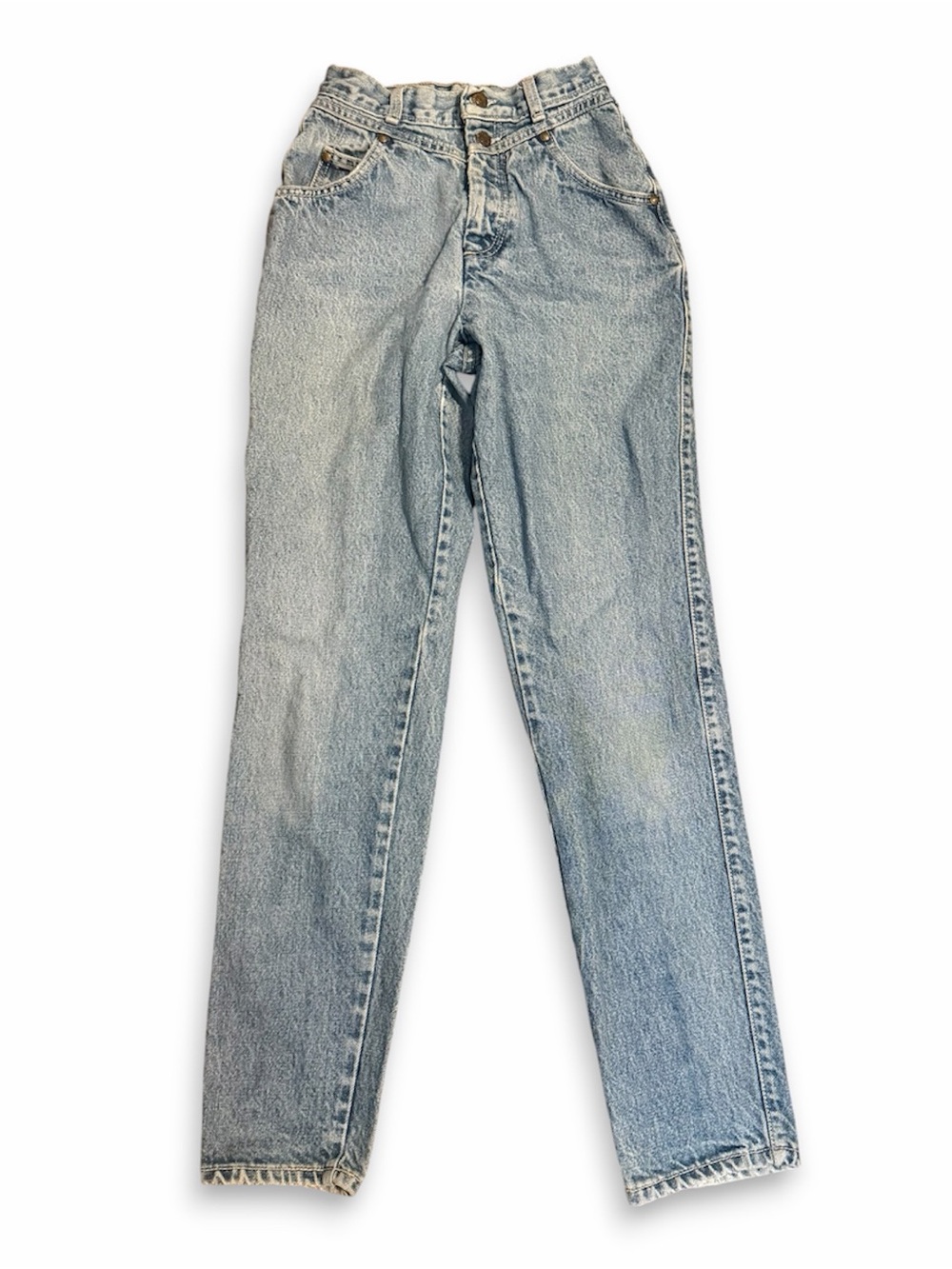 Vintage 80s Levi’s 573 Brown Tab Light Wash Denim Jeans